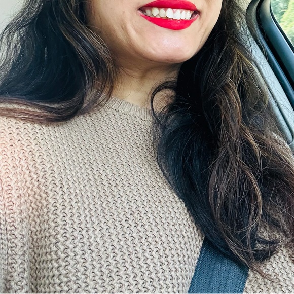 Tommy Hilfiger Beige Camel Knit Jumper Crew Neck Oversized Sweater - Picture 8 of 10